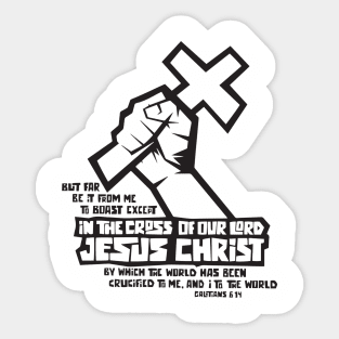 The Cross of our Lord Jesus Christ, Galatians 6:14 Sticker